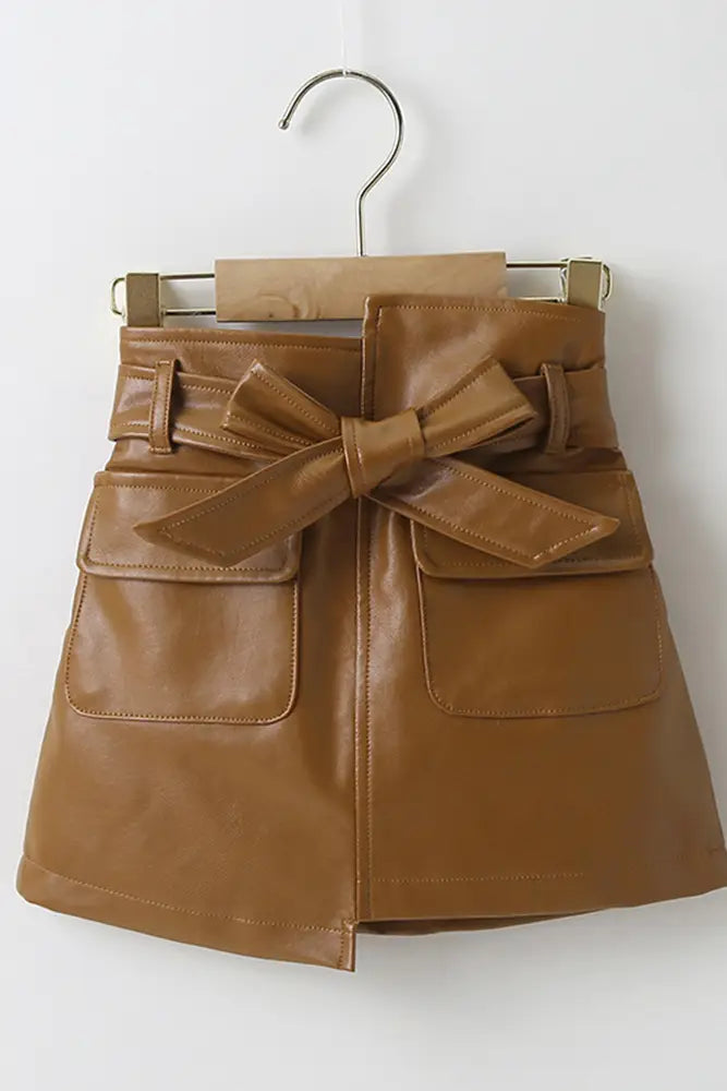 Mini Matching Poppy Paper Bag Waist Skirt - Kids